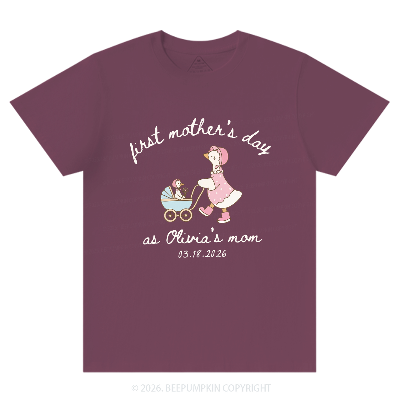 Personalized Goose Mama First Mother's Day T-Shirts