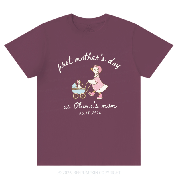 Personalized Goose Mama First Mother's Day T-Shirts