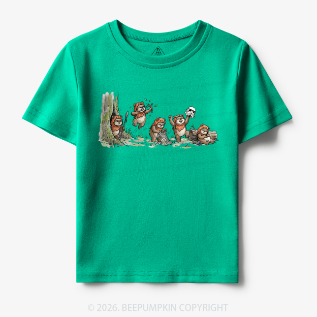 Vintage Galaxy Cute Bear Toddler&Kid's Tees