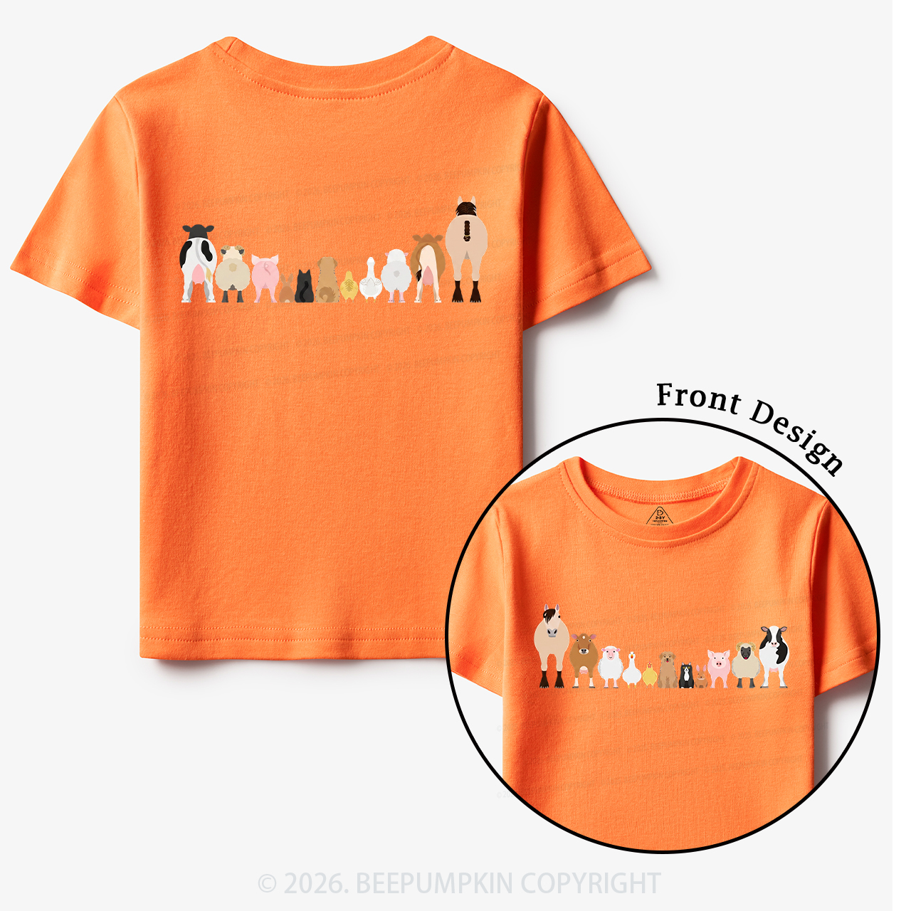 Cute Farm Animals Toddler&Kid's Tees