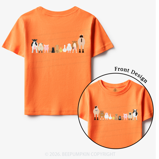 Cute Farm Animals Toddler&Kid's Tees