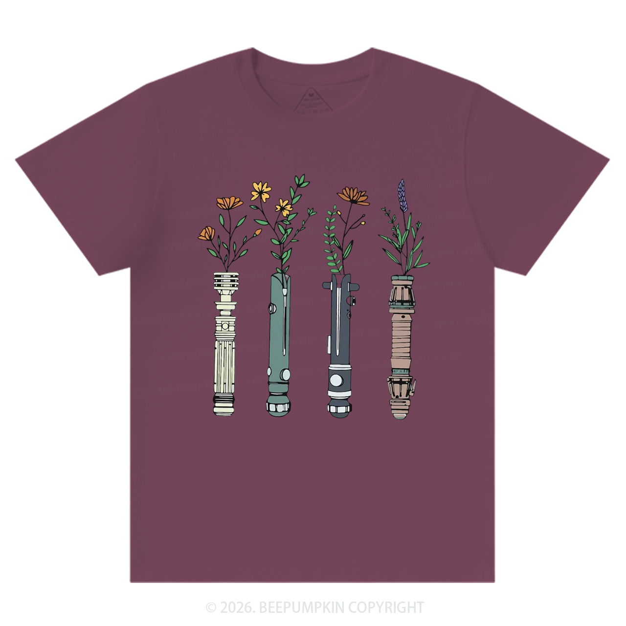 Floral Lightsaber Galaxy T-Shirts