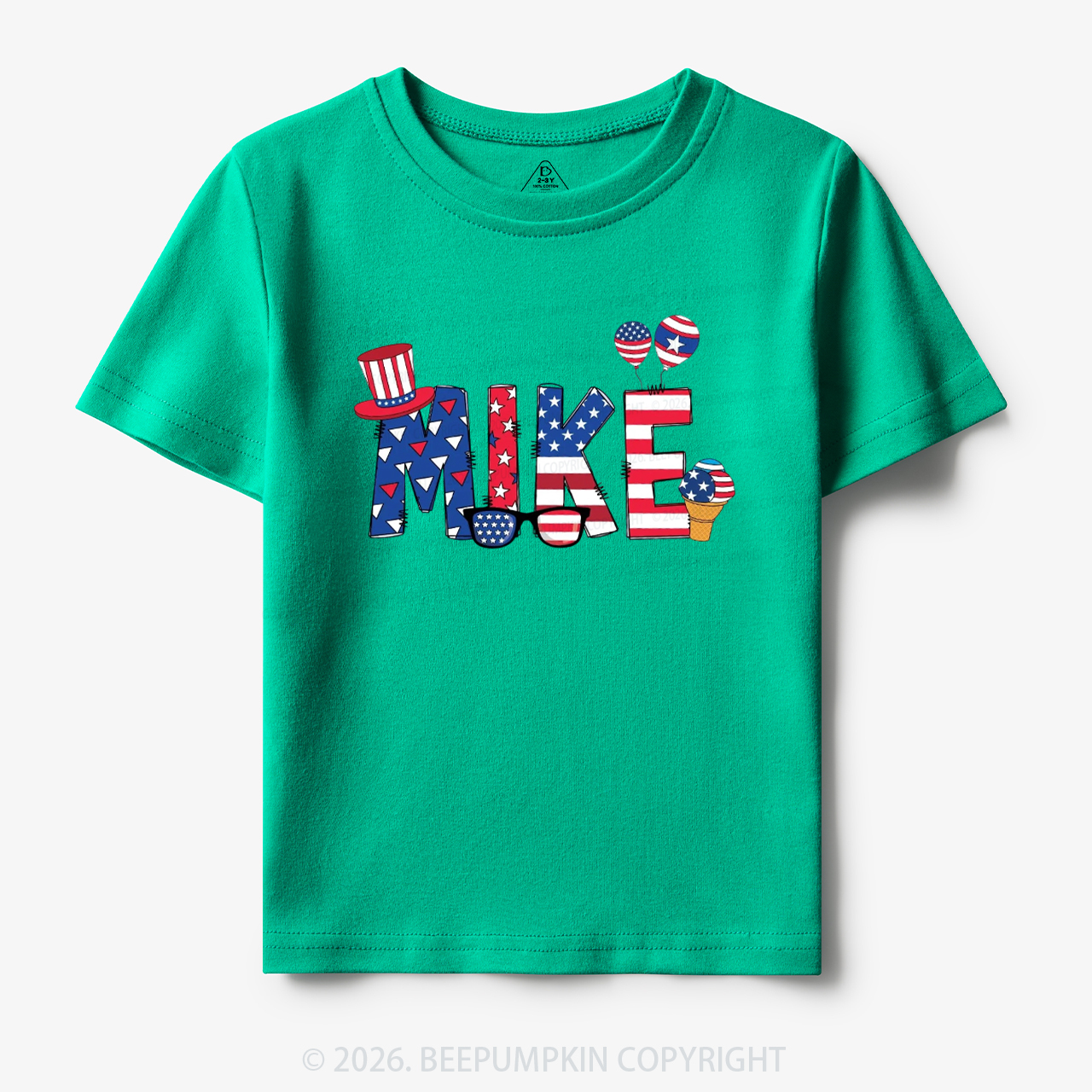Personalized 4th Of July USA Patriotic Toddler&Kid's Tees