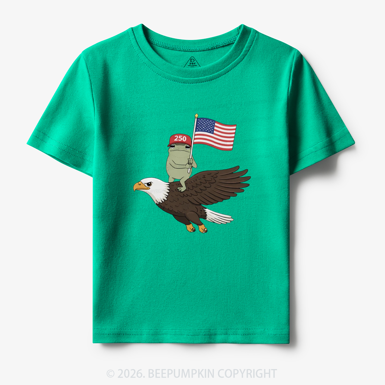 Americas 250th Birthday Funny Frog Toddler&Kid's Tees
