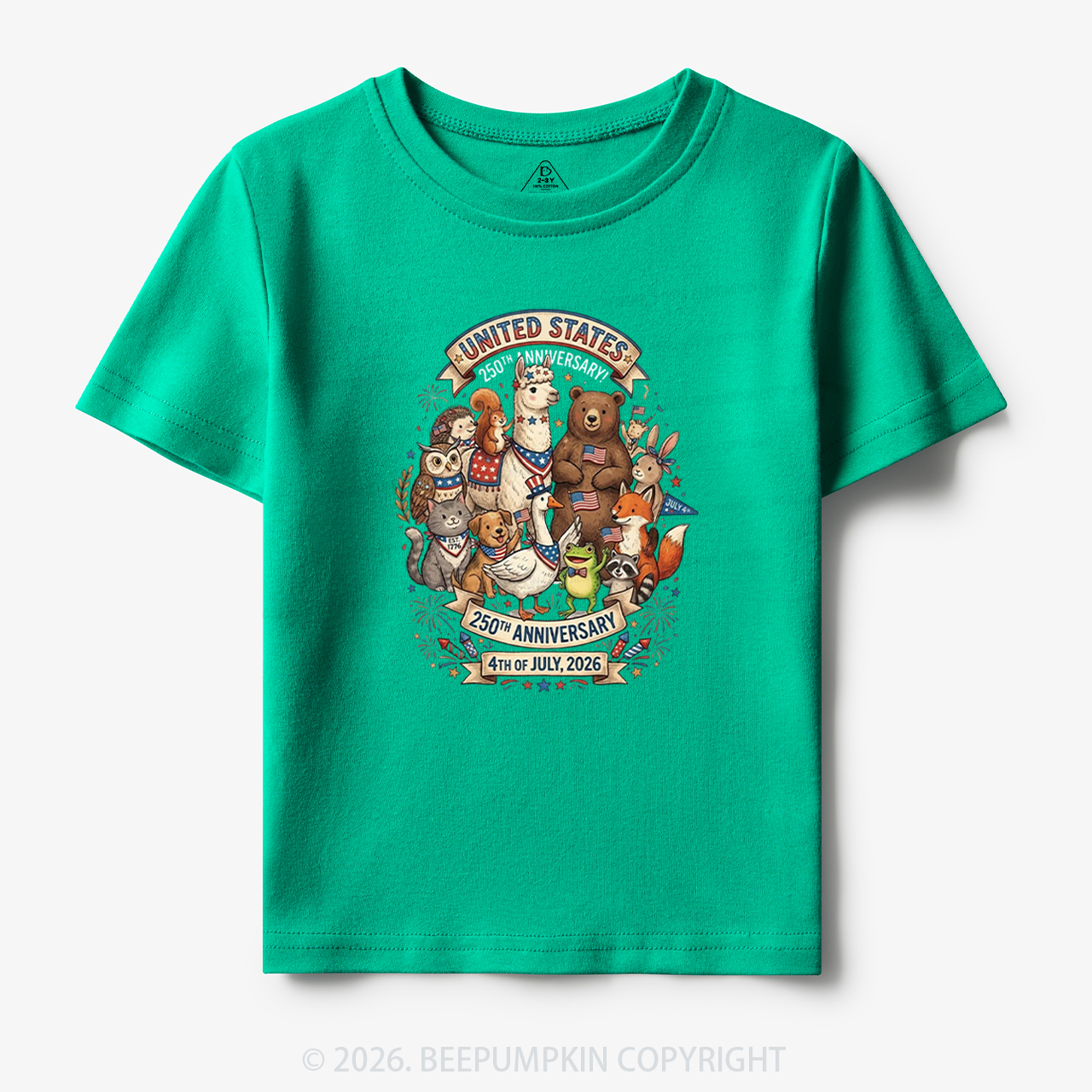 USA 250th Anniversary 4th of July Toddler&Kid's Tees