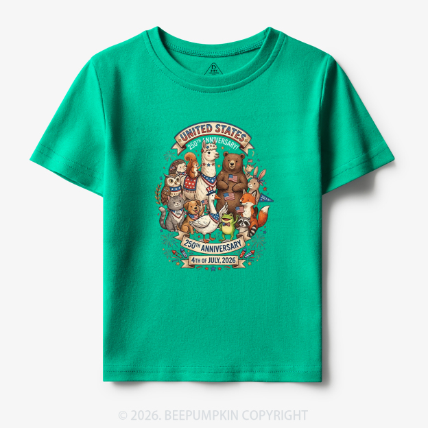 USA 250th Anniversary 4th of July Toddler&Kid's Tees