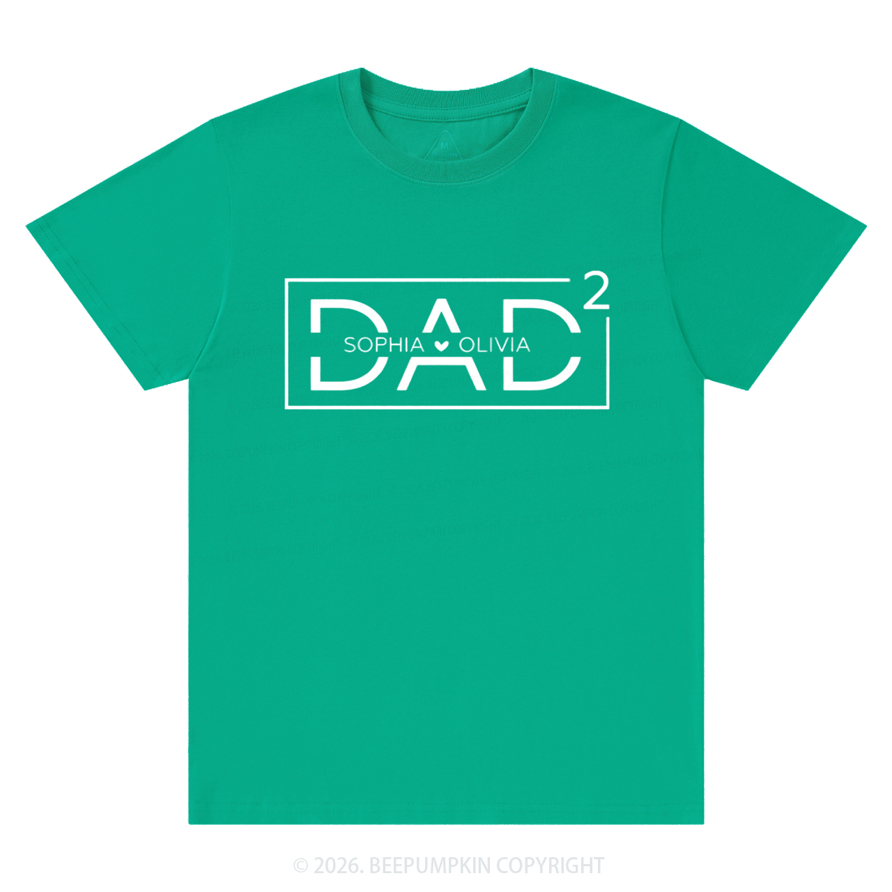 Personalized Dad Squared With Kids Names T-Shirts