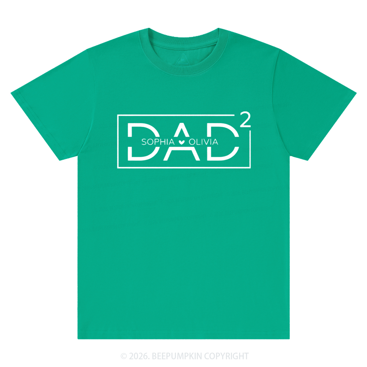 Personalized Dad Squared With Kids Names T-Shirts
