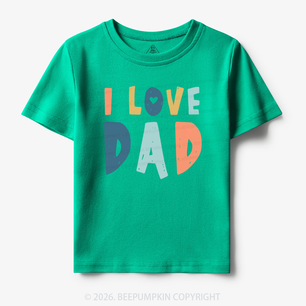 Father's Day 'I Love Dad' Toddler&Kid's Tees