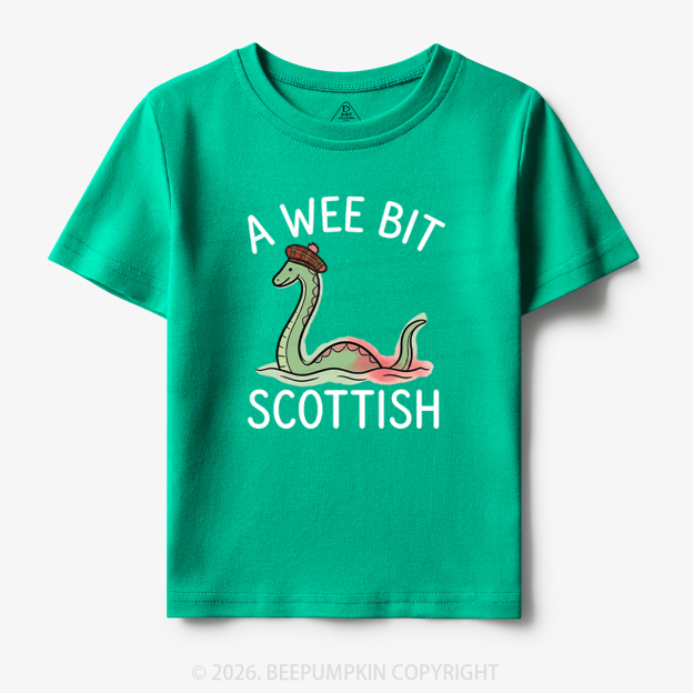 A Wee Bit Scottish Funny Loch Ness Monster Toddler&Kid's Tees