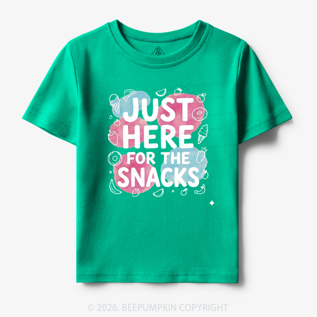 Just Here for the Snacks Funny Toddler&Kid's Tees