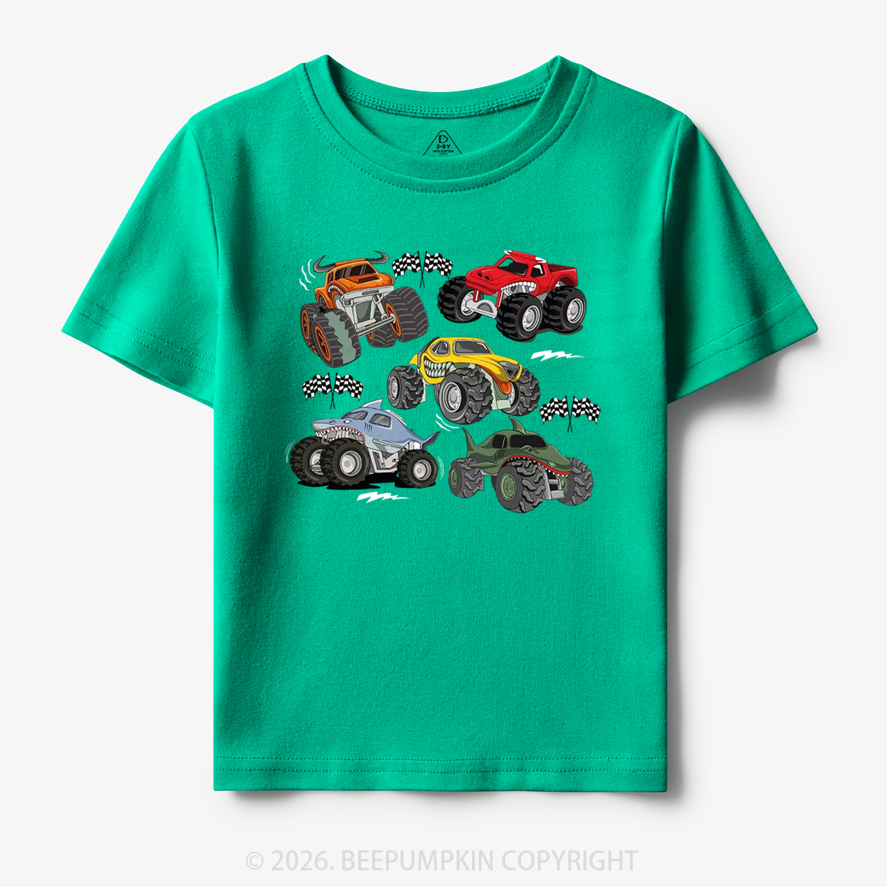 Monster Trucks Race Toddler&Kid's Tees