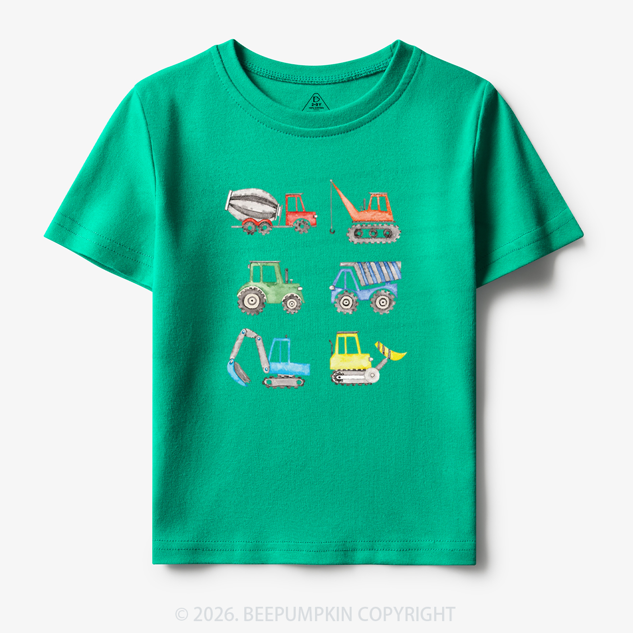 Truck Construction Excavator Toddler&Kid's Tees