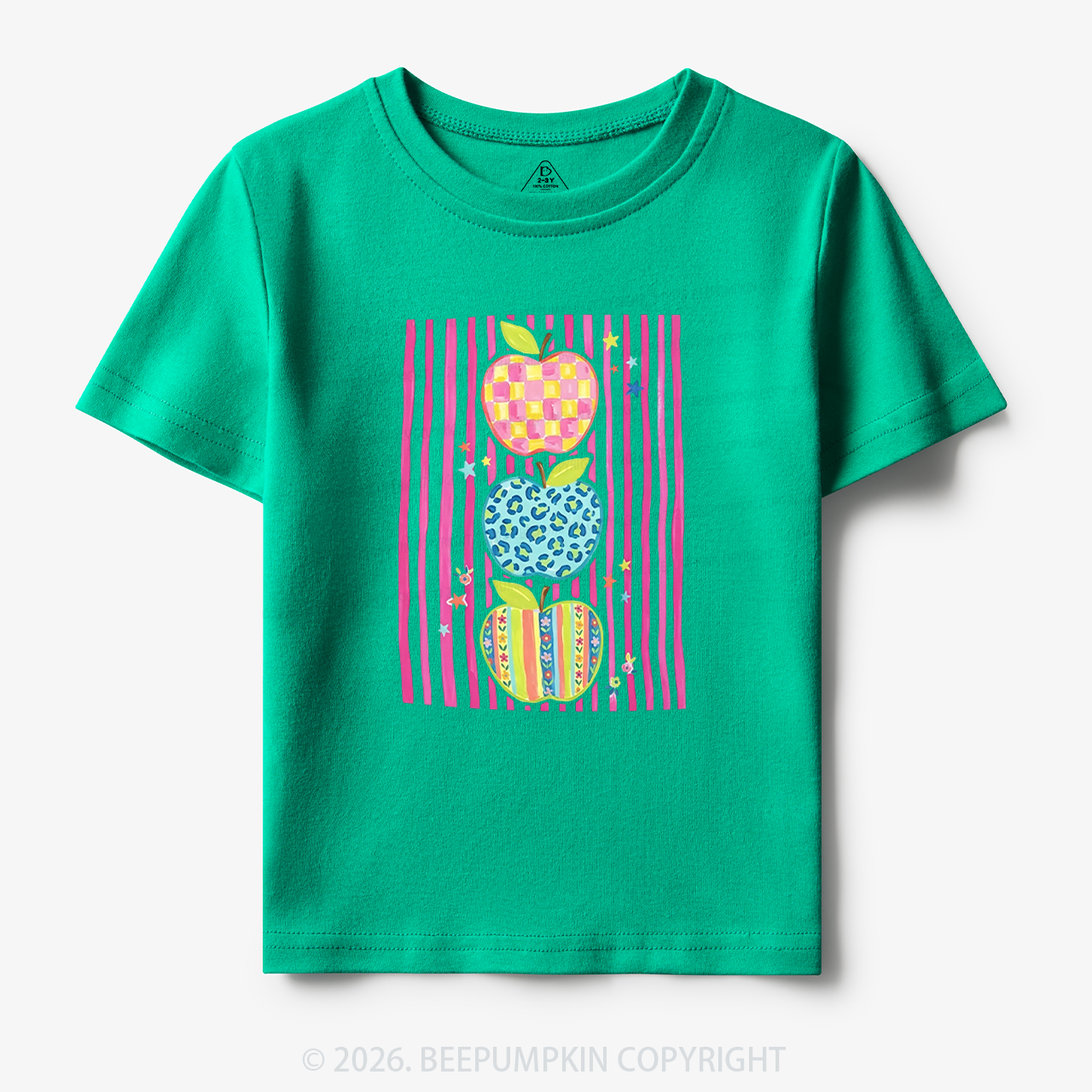 Colorful Apple Back to School Toddler&Kid's Tees