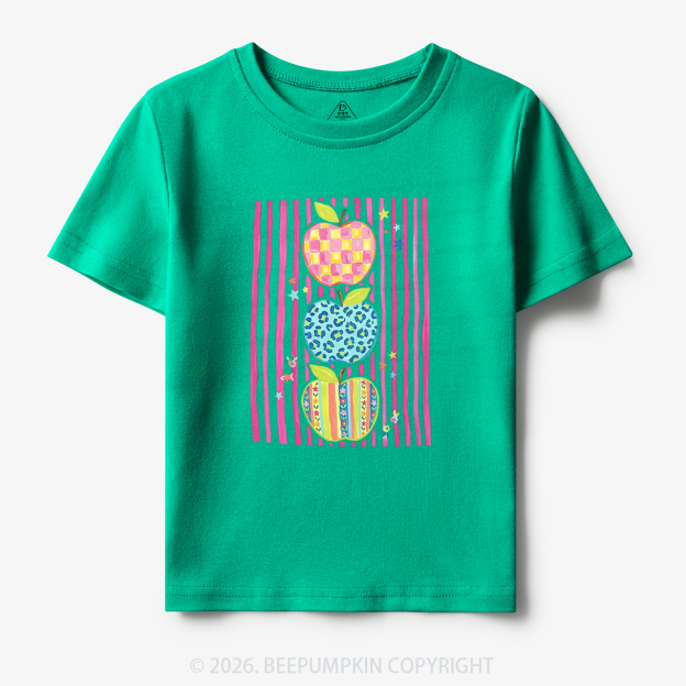 Colorful Apple Back to School Toddler&Kid's Tees
