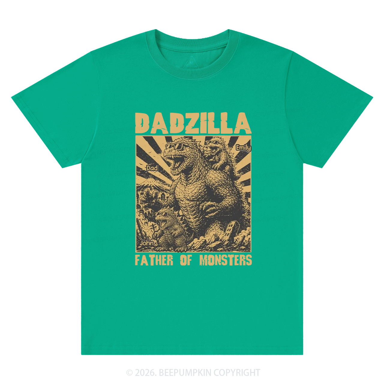 Personalized Dadzilla Father Of Monster T-Shirts