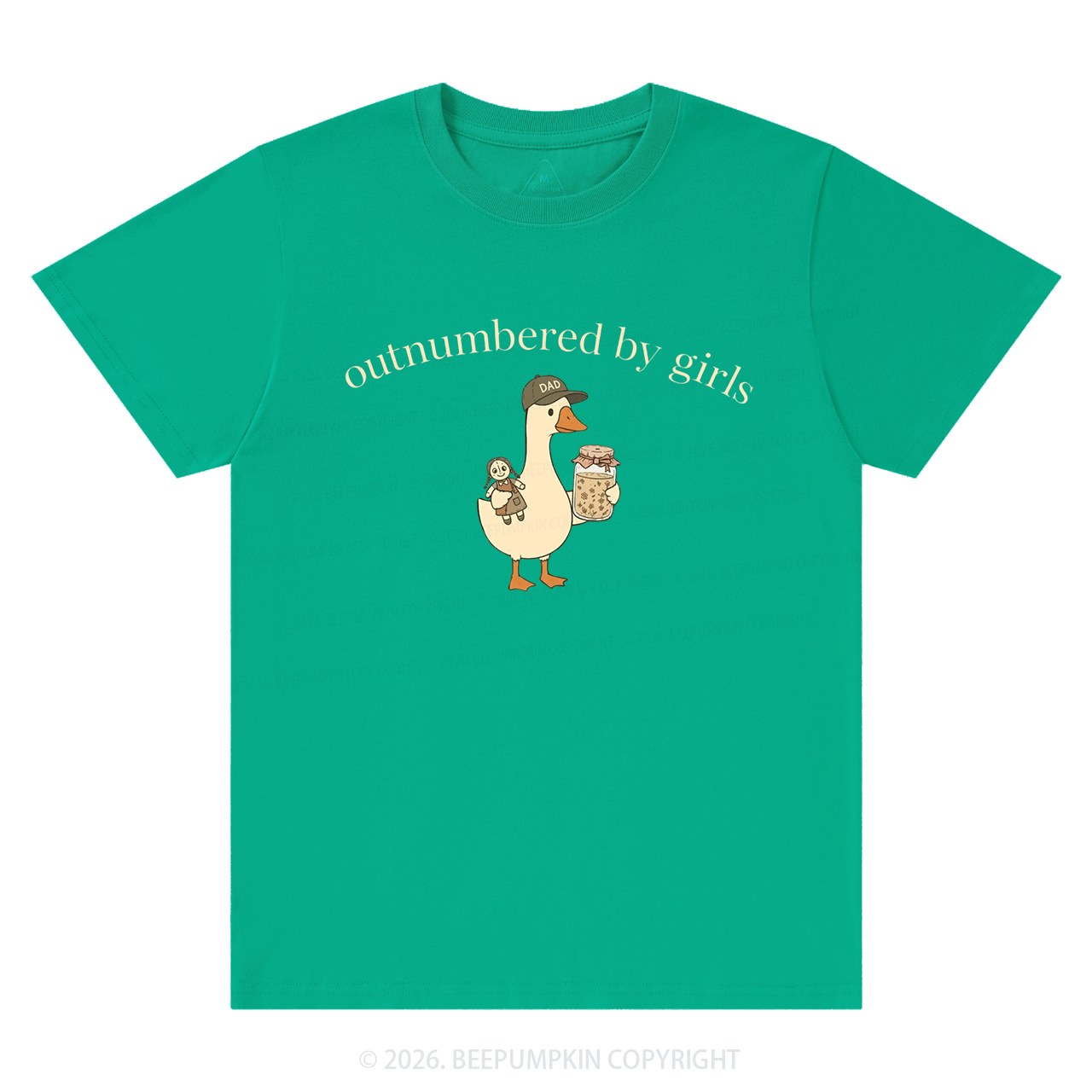 Outnumbered By Girls Dad Goose T-Shirts