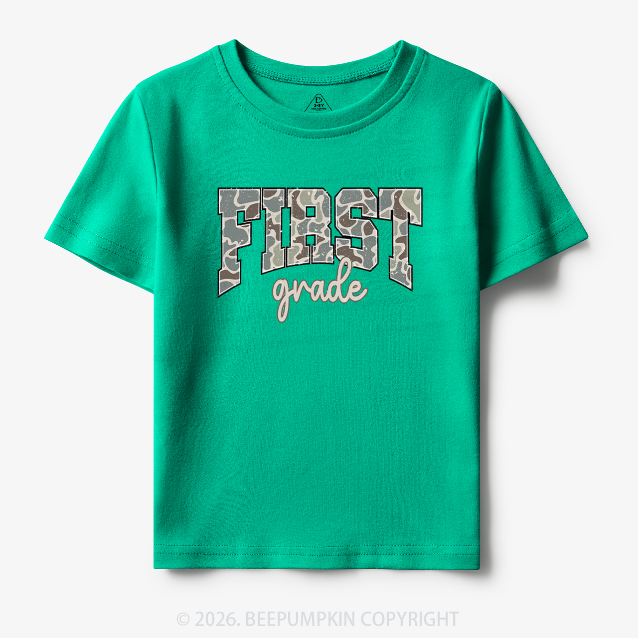 Camo First Grade Back to School Toddler&Kid's Tees