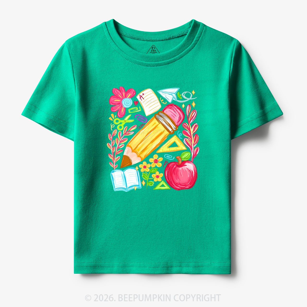 Boho Floral Pencil Coquette Back To School Toddler&Kid's Tees