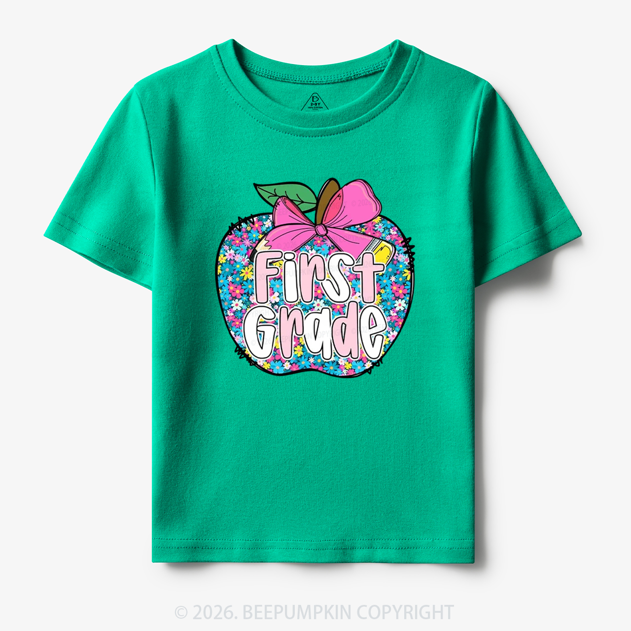 Preppy Back to School Coquette Retro Apple Toddler&Kid's Tees