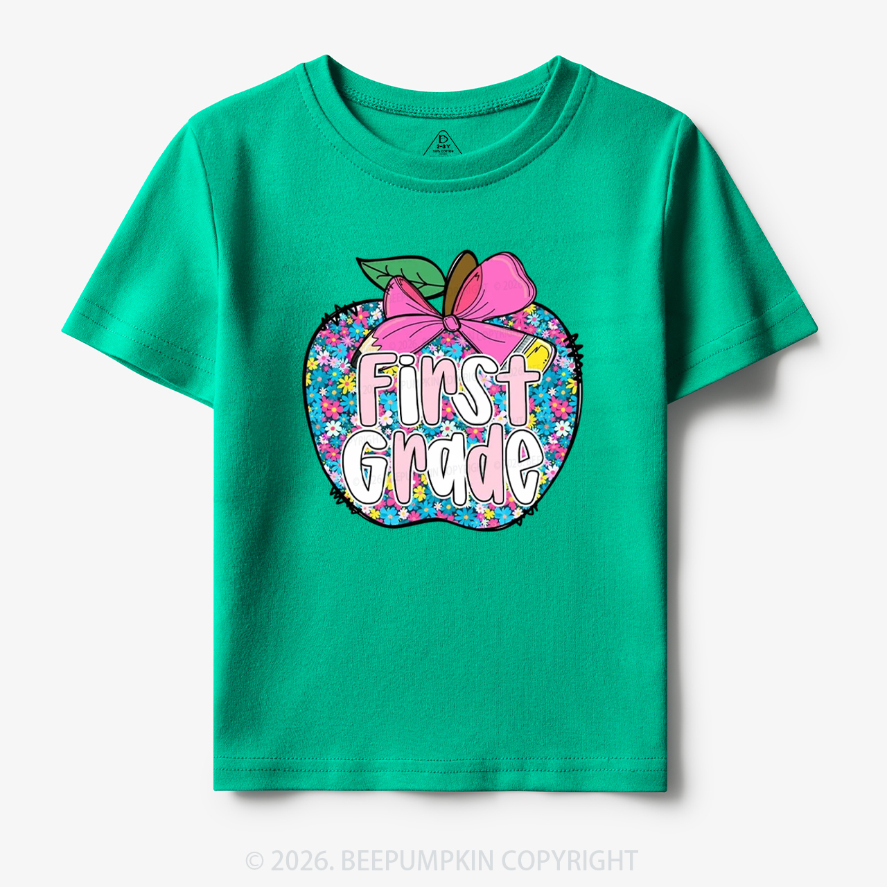 Preppy Back to School Coquette Retro Apple Toddler&Kid's Tees