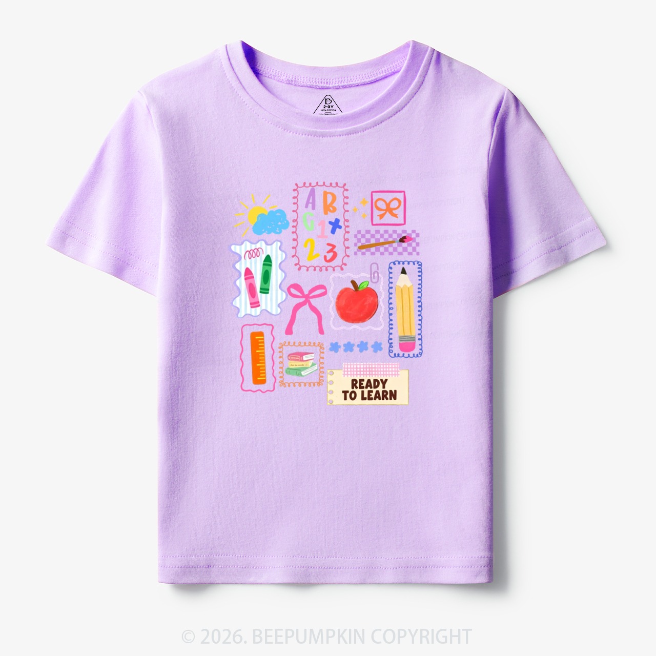 Ready To Learn Whimsical Pencil Bow Toddler&Kid's Tees