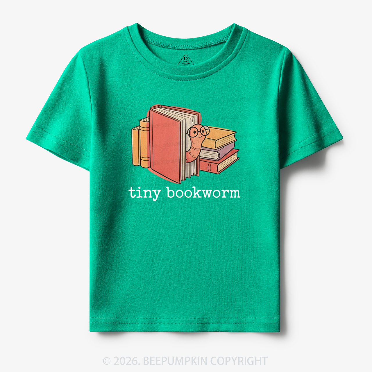 Tiny Bookworm Cute Book Lover Toddler&Kid's Tees