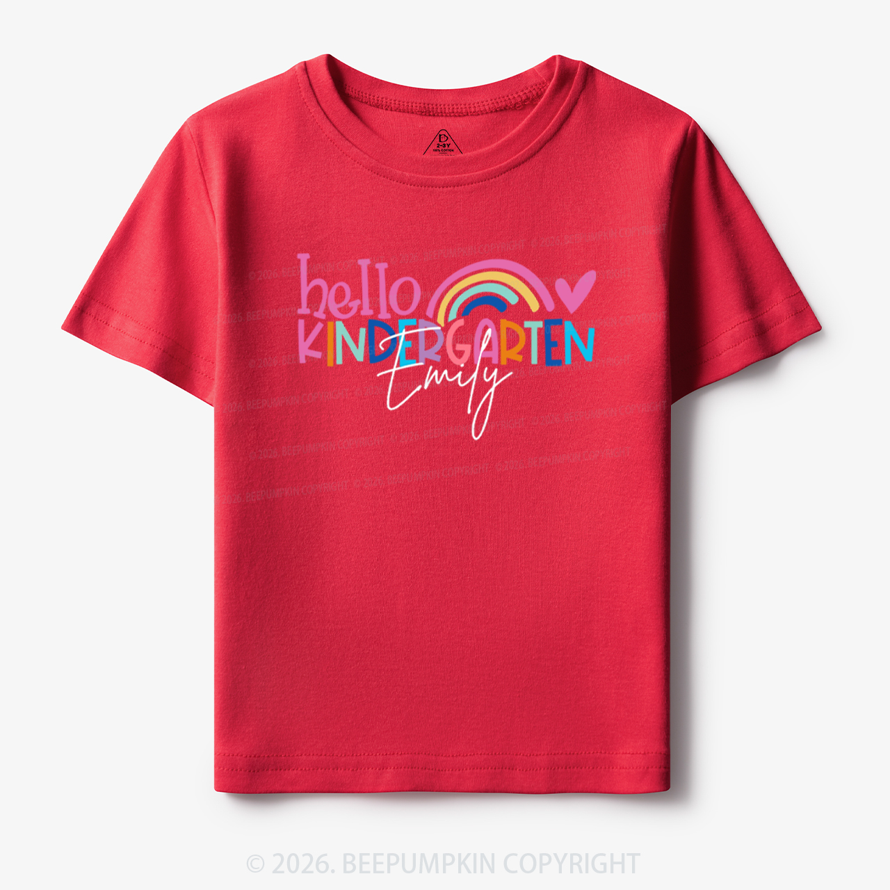 Personalized Name Rainbow Hello Kindergarten Toddler&Kid's Tees