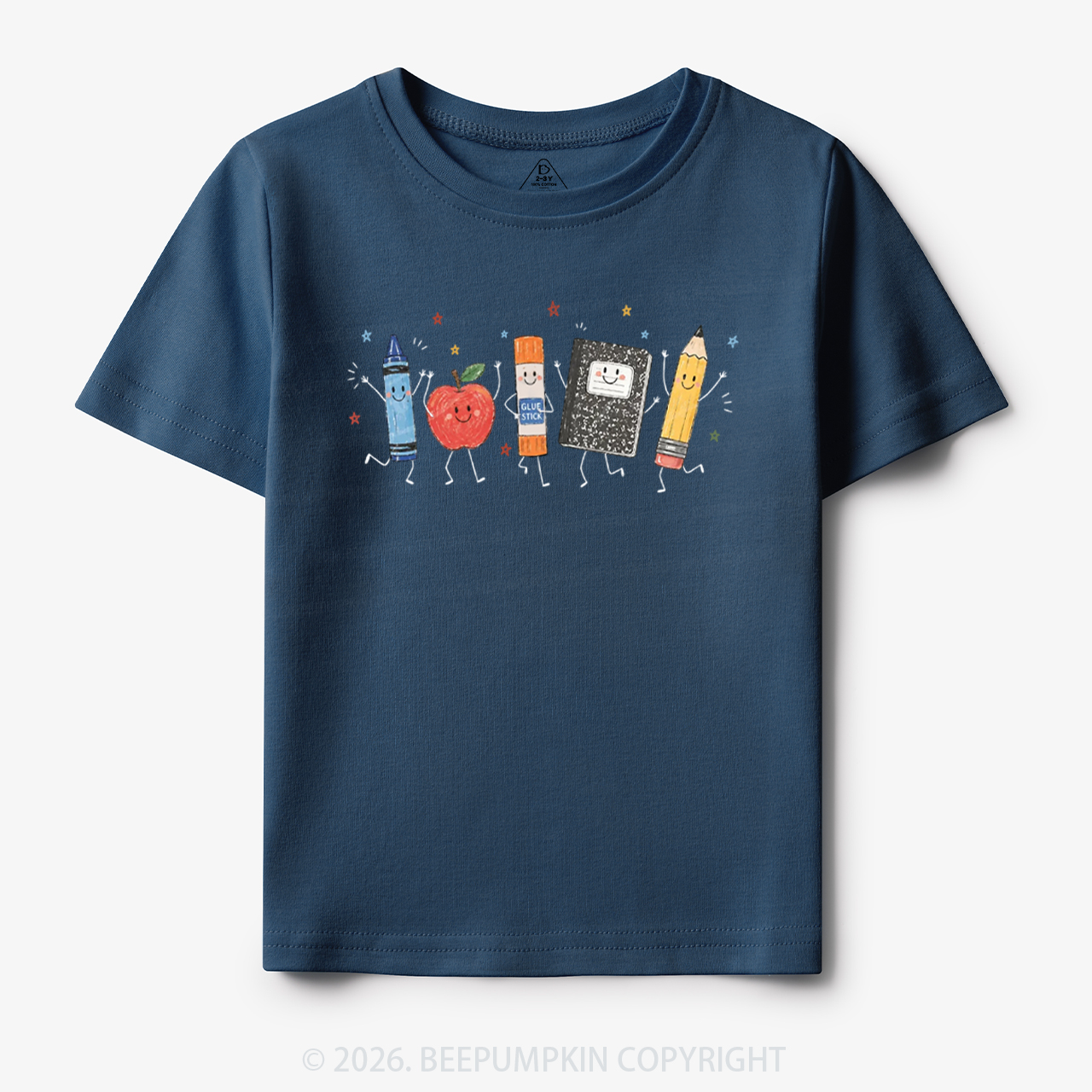 Crayon Apple Pencil Notebook Toddler&Kid's Tees