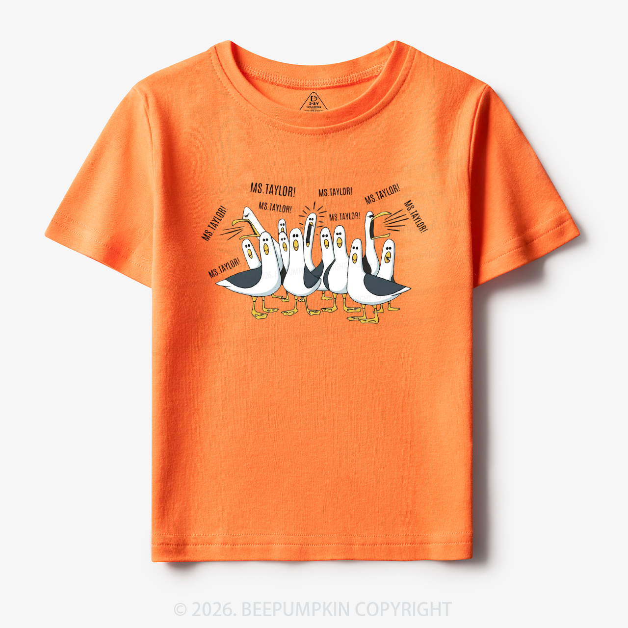 Personalized Teacher Name Seagulls Funny Toddler&Kid's Tees