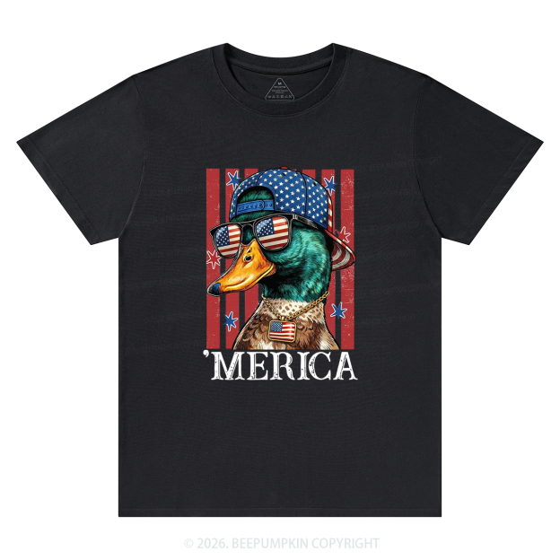 4th of July Funny Patriotic Merica Duck T-Shirts