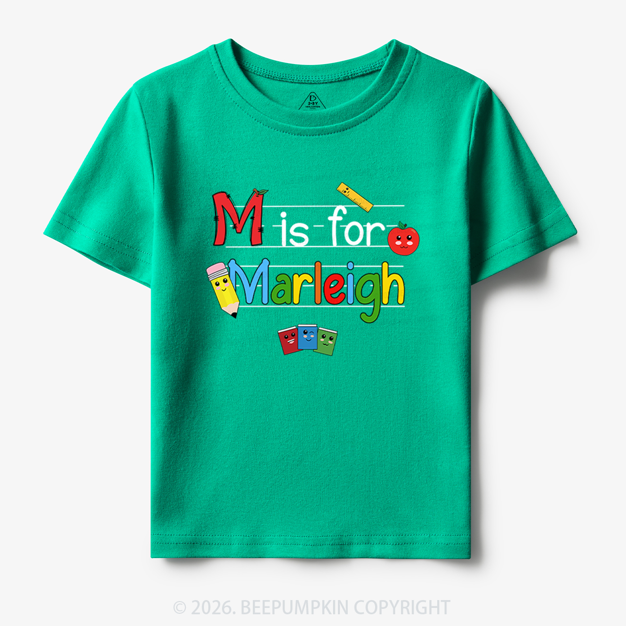 Personalized Kids Name Toddler&Kid's Tees Beepumpkin