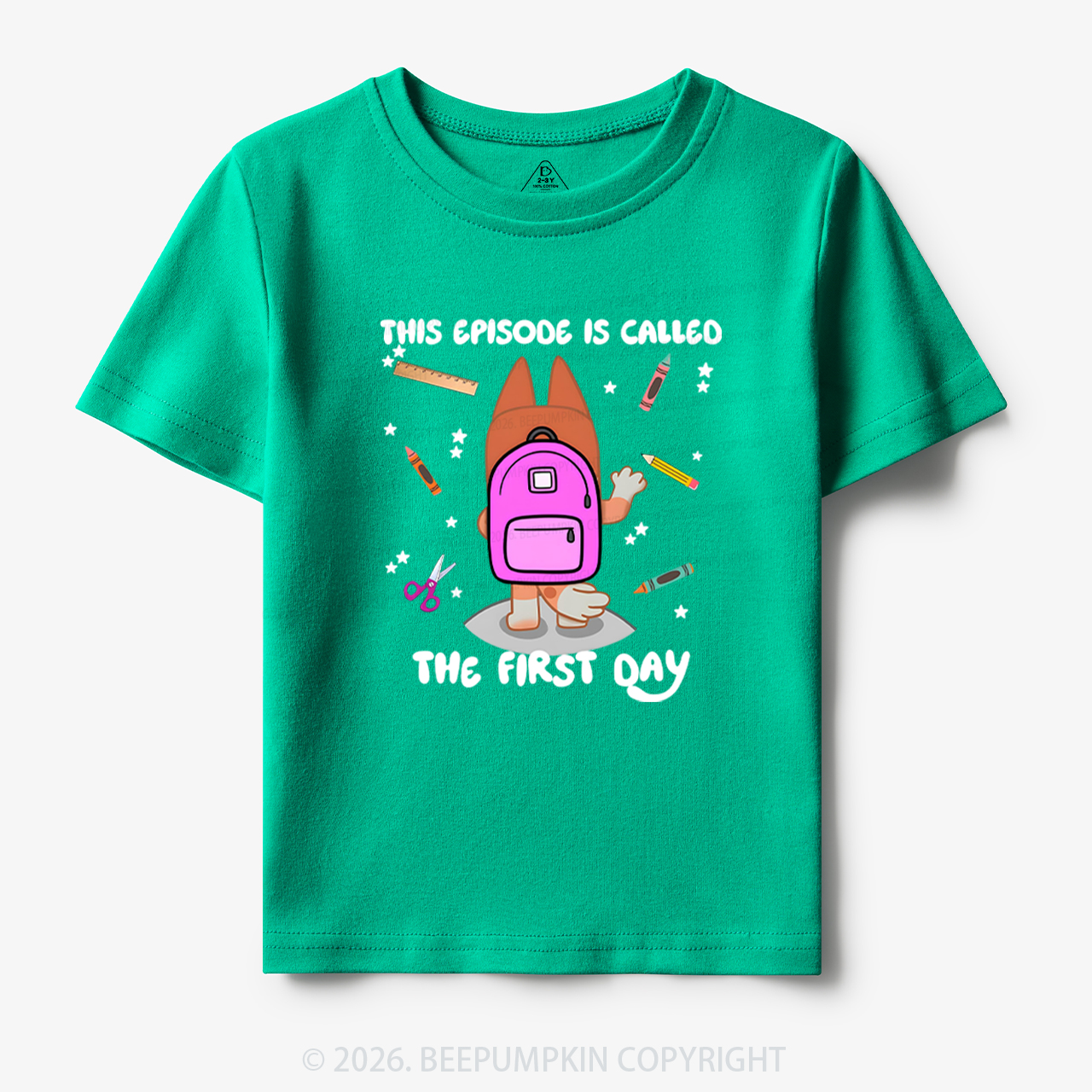 Personalized Back To School Dog Toddler&Kids Tees
