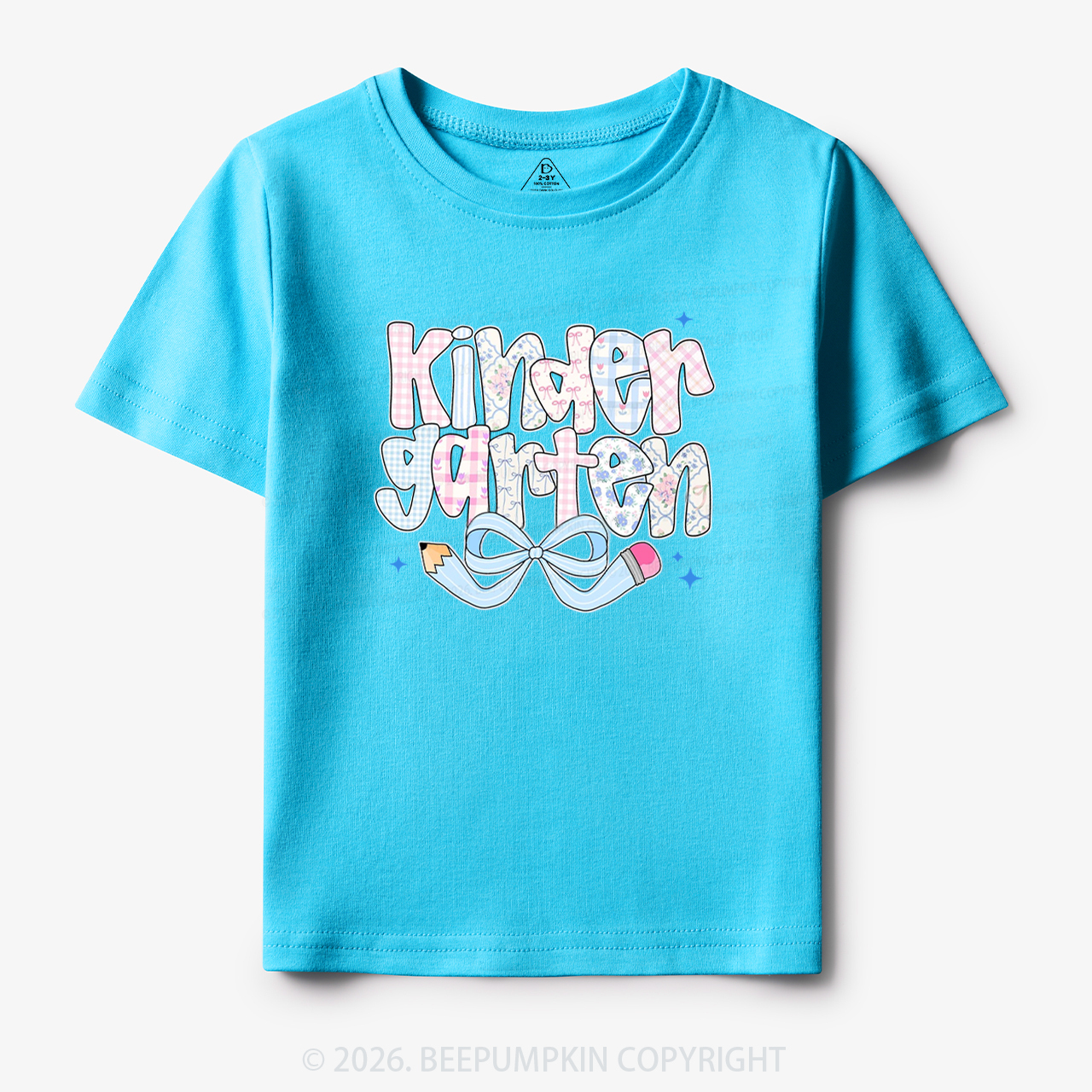 Personalized Preppy Back To School Coquette Pencil Bow Toddler&Kid's Tees