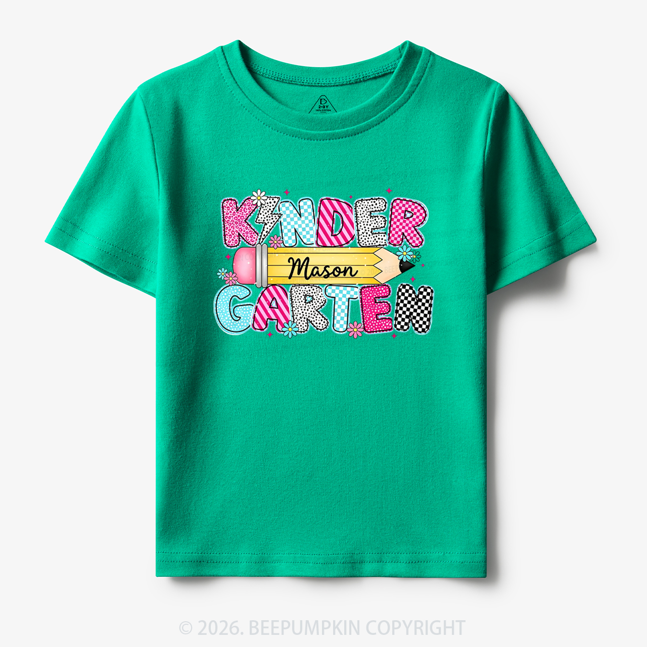 Personalized Kindergarten Name Back To School Toddler&Kid's Tees