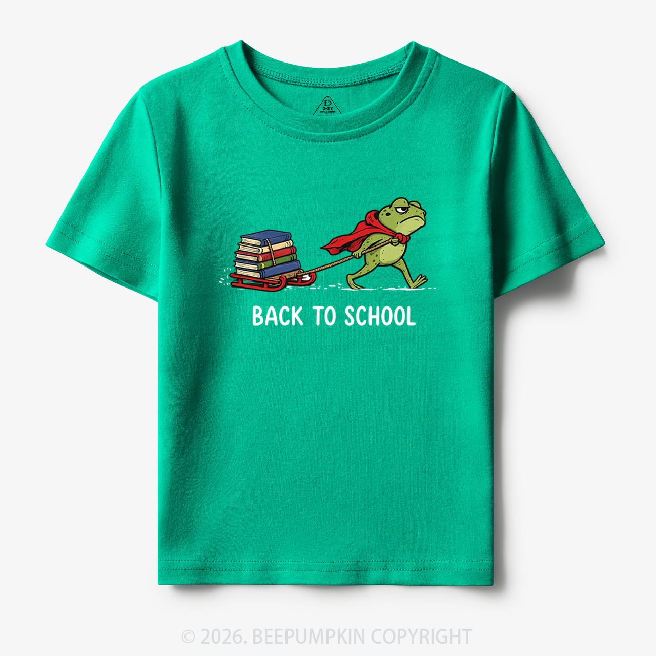 Grumpy Frog Pulling Books Funny Back To School Toddler&Kid's Tees