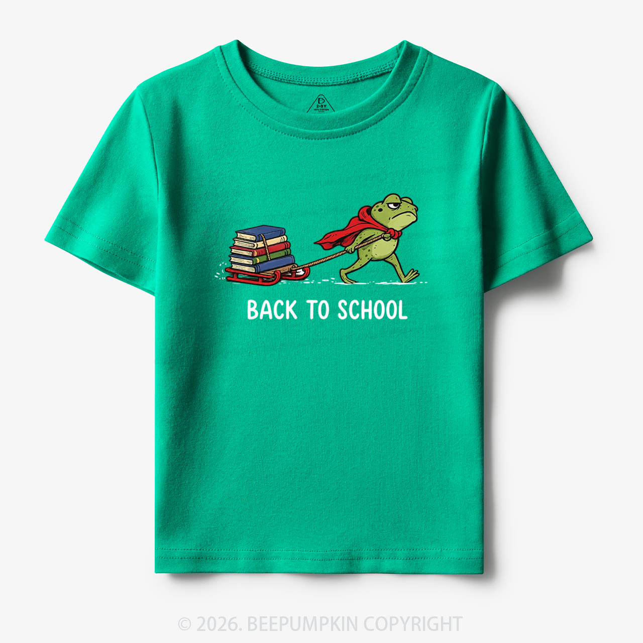 Grumpy Frog Pulling Books Funny Back To School Toddler&Kid's Tees