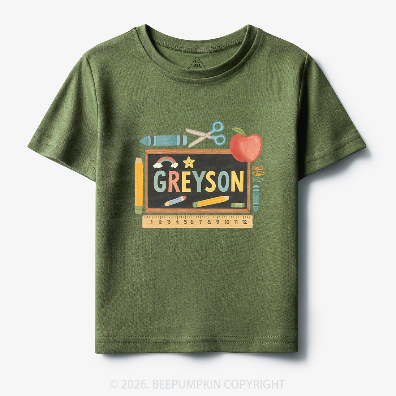 Personalized Name Blackboard Back To School Toddler&Kid's Tees