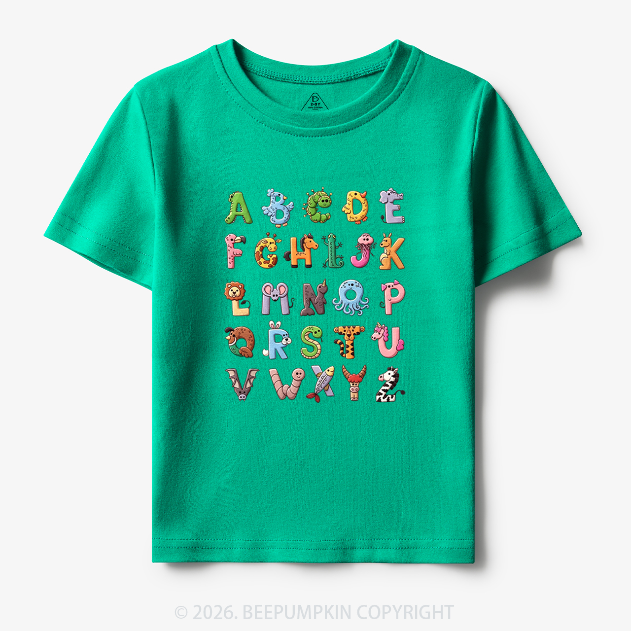 Cute Animals Alphabet Toddler&Kid's Tees
