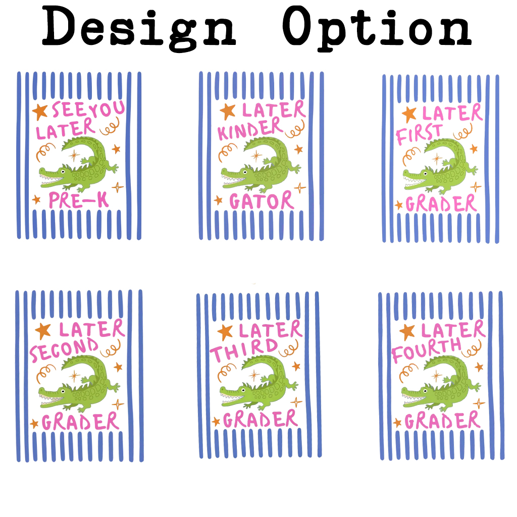 Personalized Later Alligator Funny Back To School Toddler&Kid's Tees