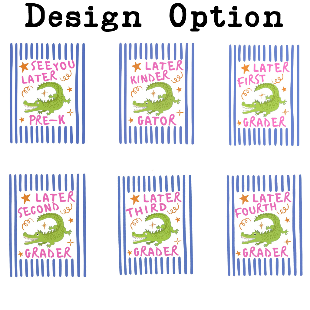 Personalized Later Alligator Funny Back To School Toddler&Kid's Tees