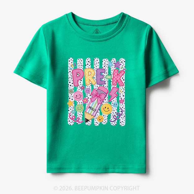 Personalized Pre-K Striped Back to School Toddler&Kid's Tees
