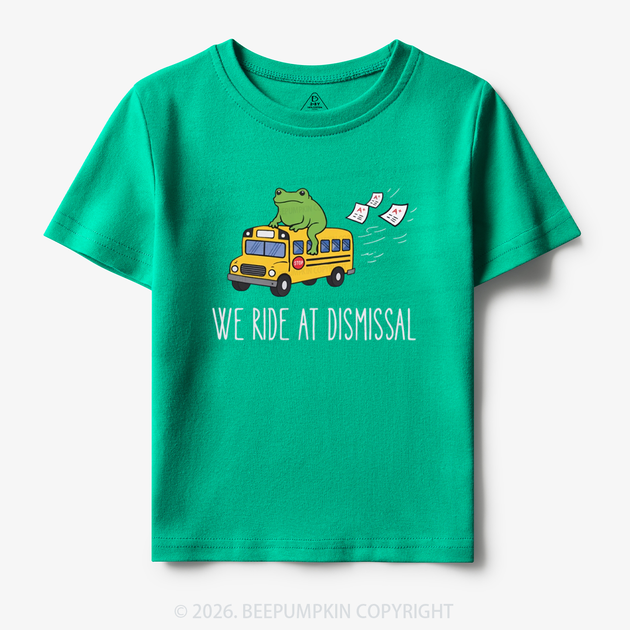 Funny Frog We Ride At Dismissal Toddler&Kid's Tees