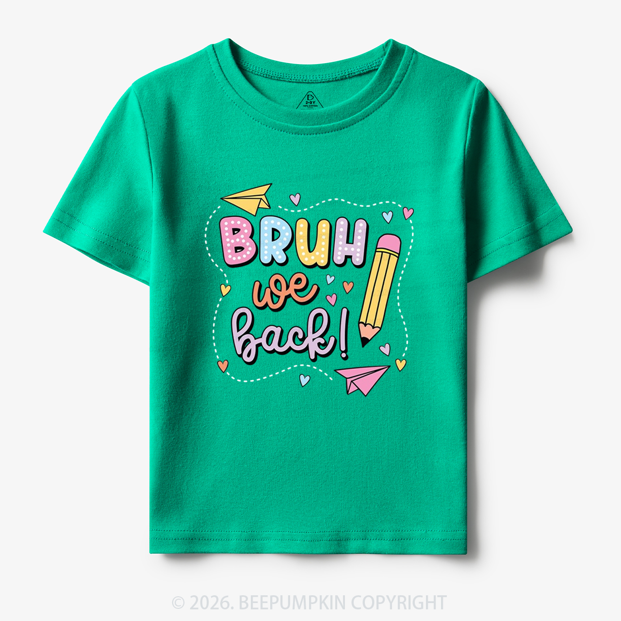 Bruh We Back Pastel Back to School Toddler&Kid's Tees