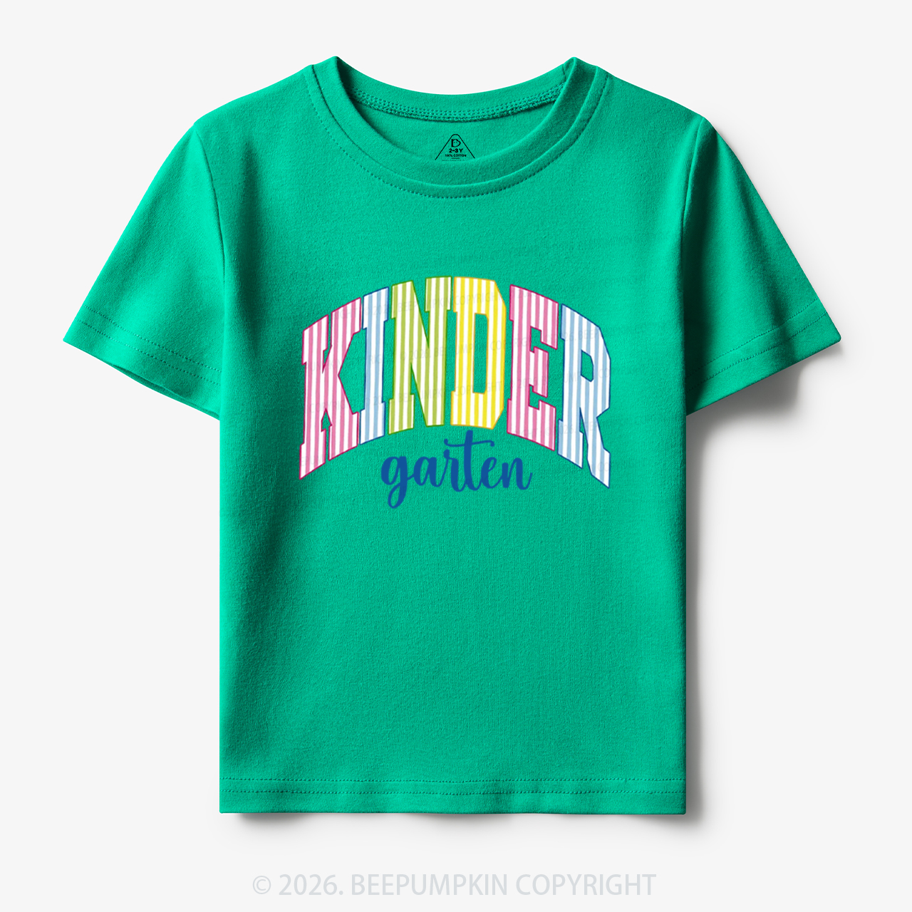 Colors Kindergarten Stripes Back to School Toddler&Kid's Tees