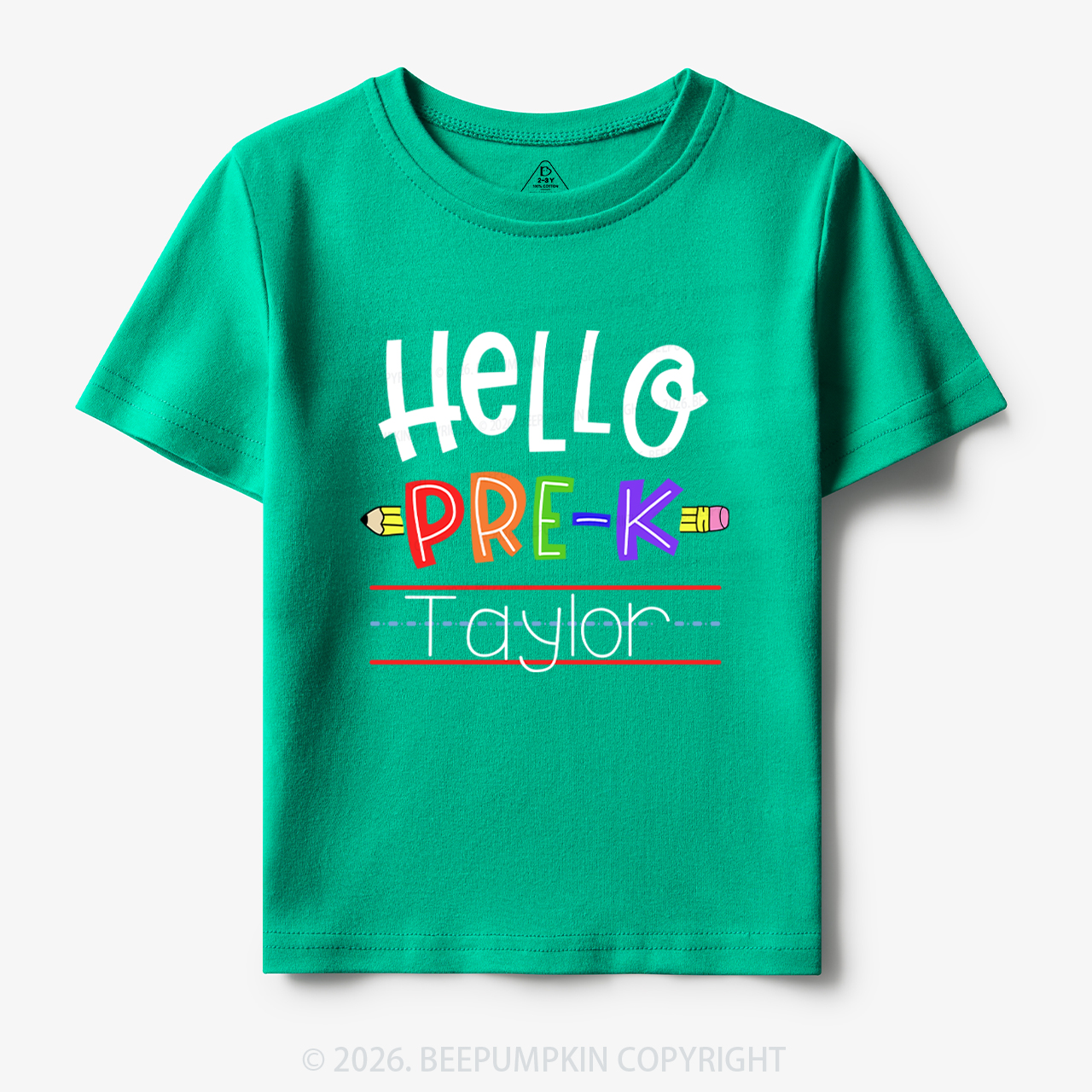Personalized Hello Pre-k Shirt Back to School