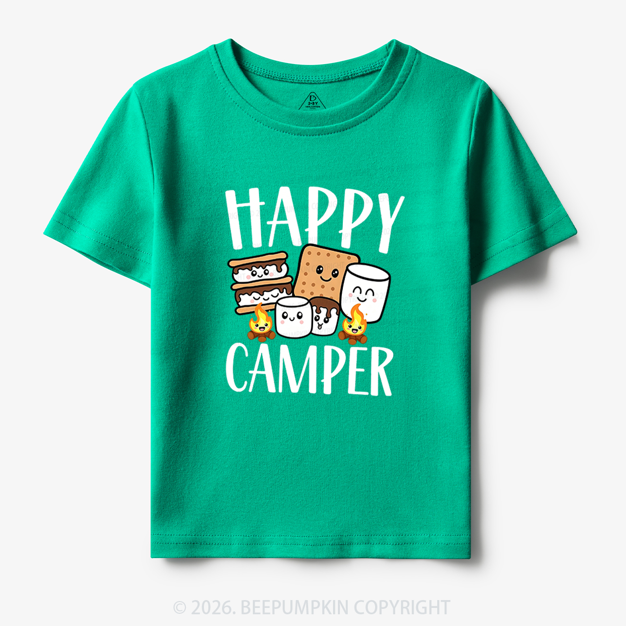 Happy Camper Cute Marshmallow Toddler&Kid's Tees