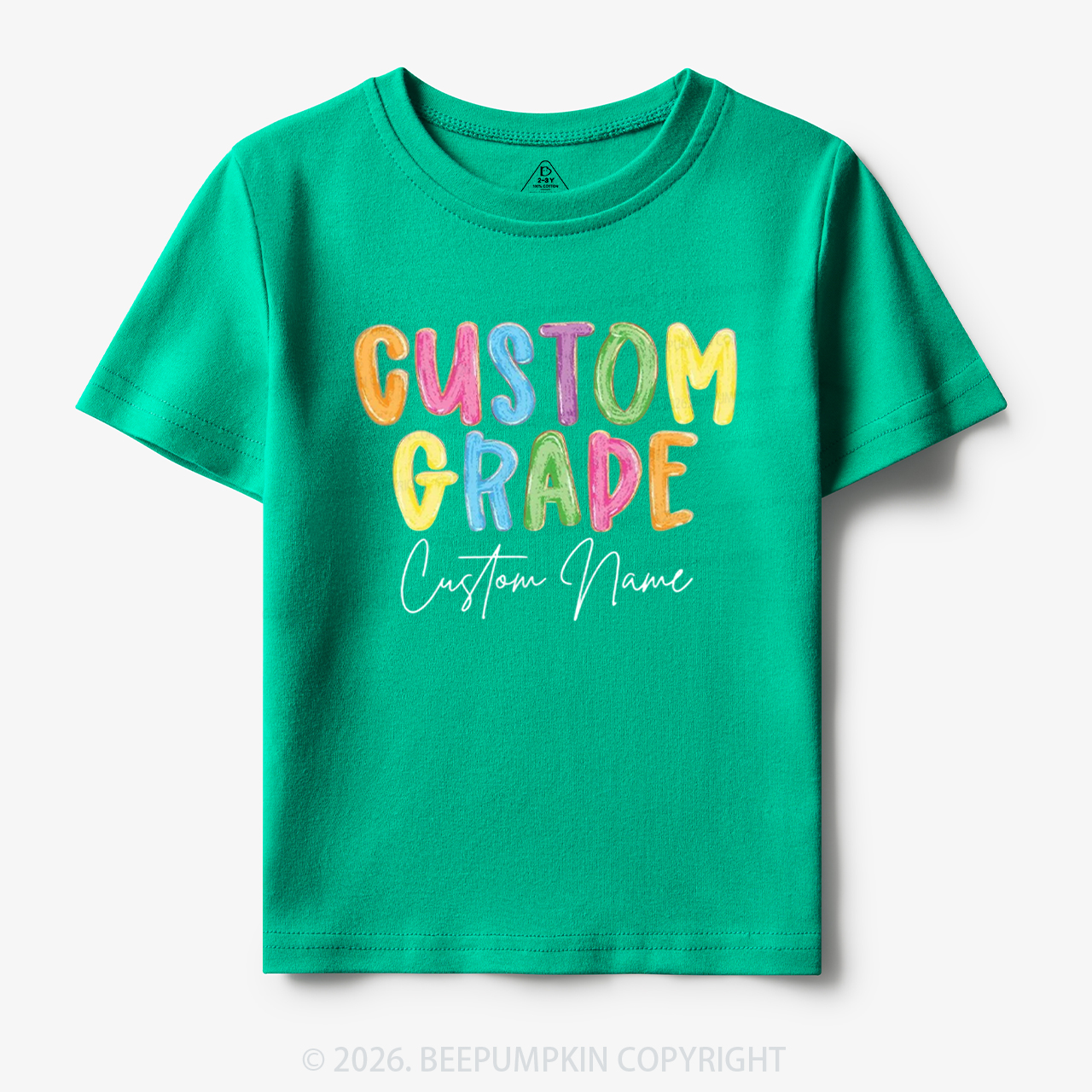 Personalized Colorful Grade Back To School Toddler&Kid's Tees