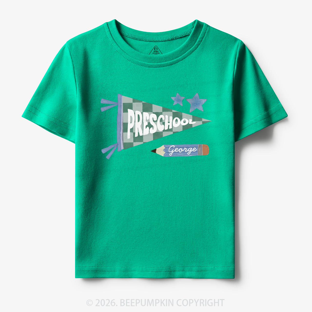 Personalized Pennant Back to School Toddler&Kid's Tees