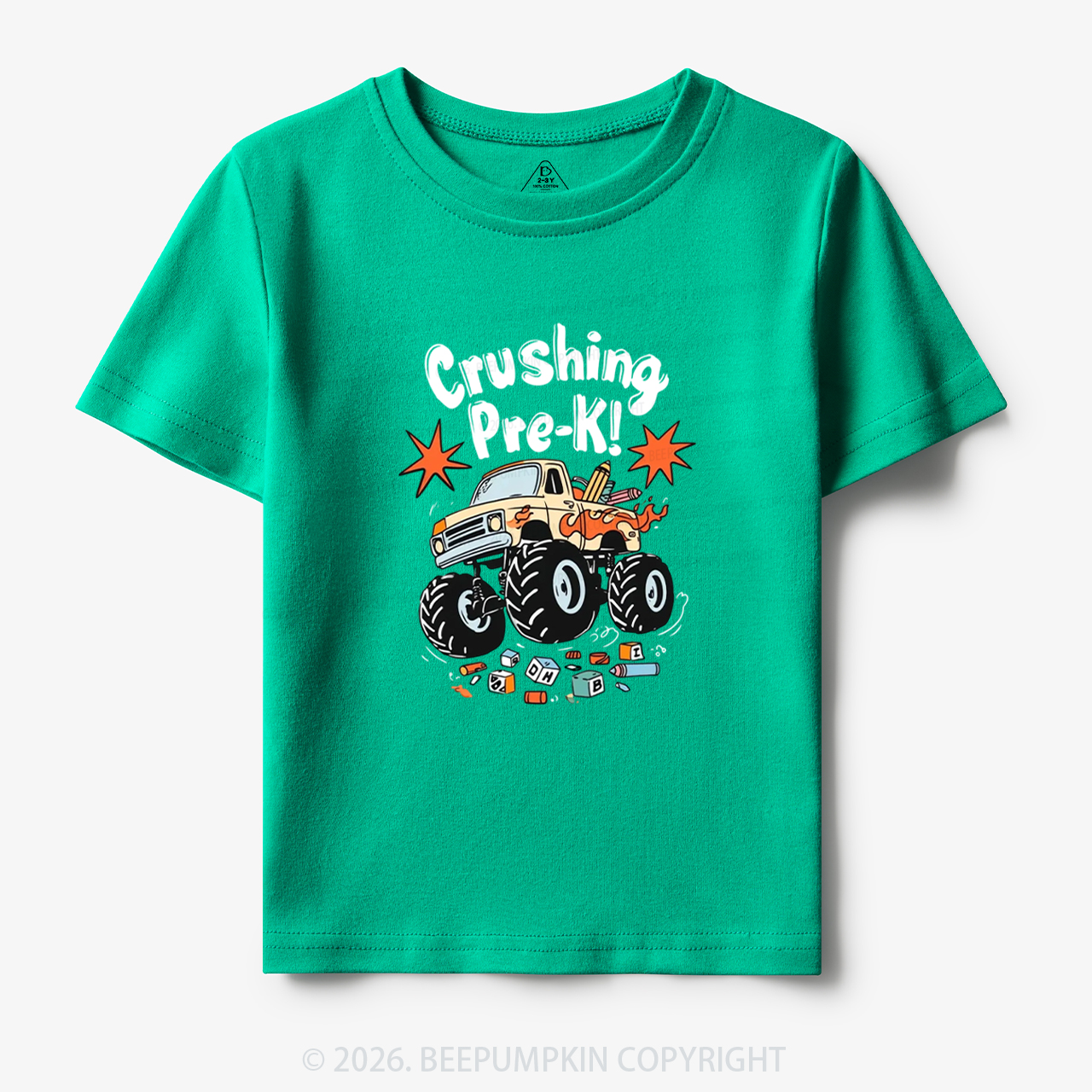 Crushing PreK Monster Truck Toddler&Kid's Tees